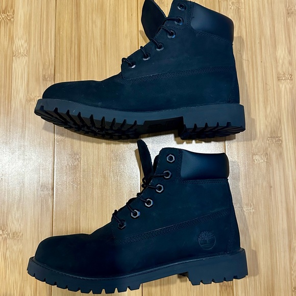 Timberland Big Kids Black Combat Boots - Picture 2 of 6